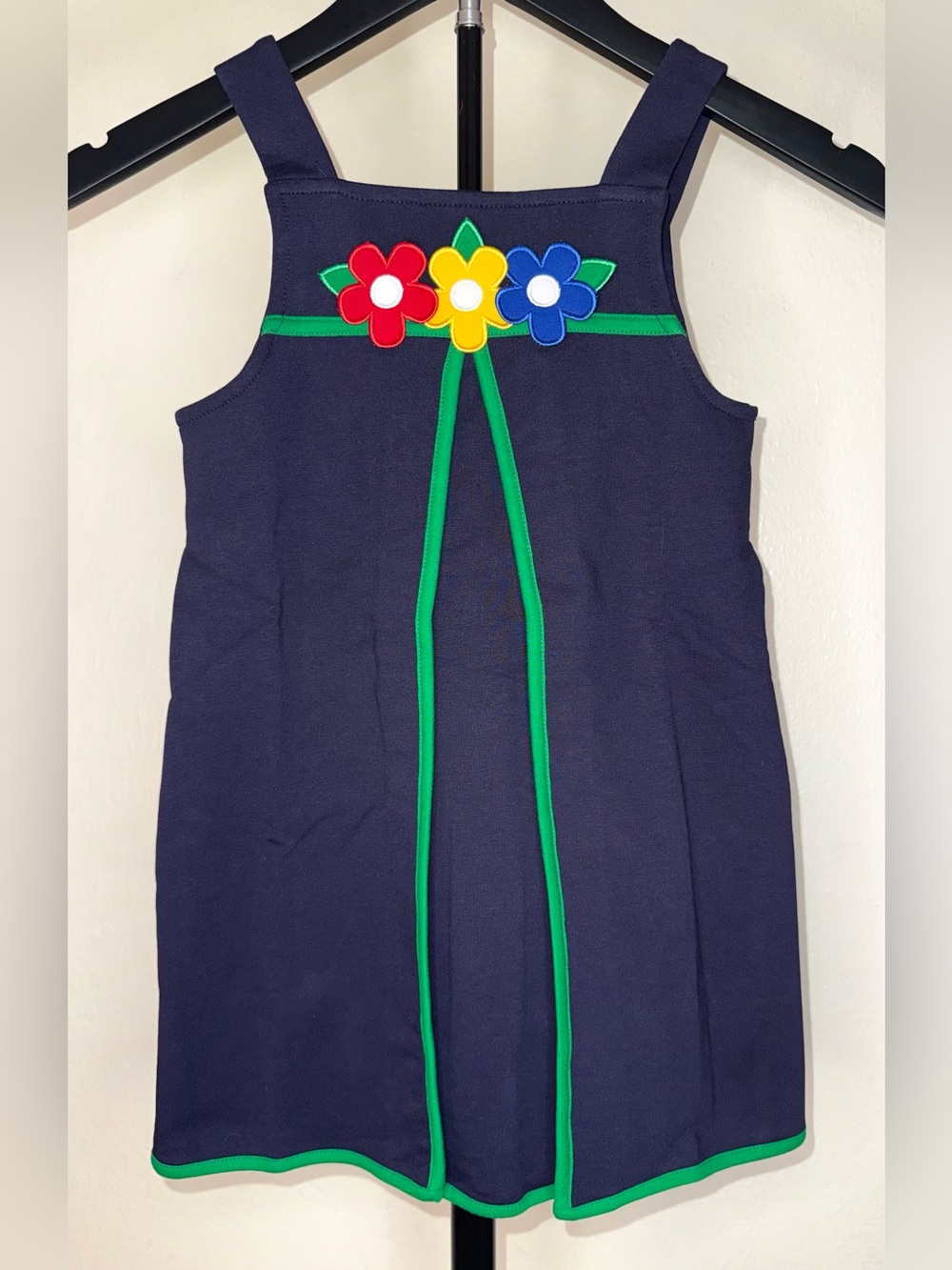 Florence Eiseman French terry knit jumper w/ multi-colored flowers, sz 4, NWT